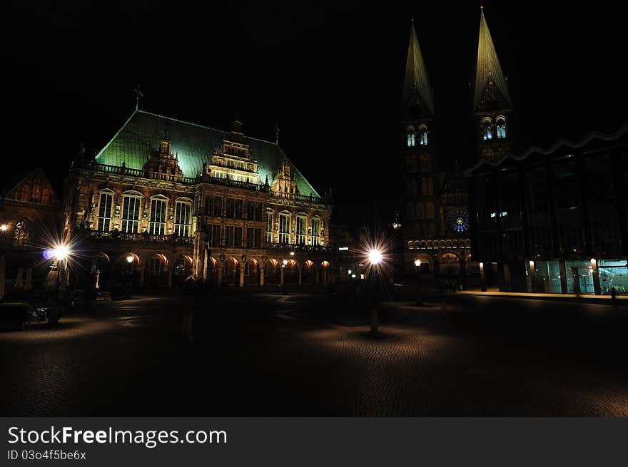 The Town Hall of Bremen is the seat of the President of the Senate and of the Mayor of the Free Hanseatic City of Bremen by the Brothers Grimm. The Town Hall of Bremen is the seat of the President of the Senate and of the Mayor of the Free Hanseatic City of Bremen by the Brothers Grimm