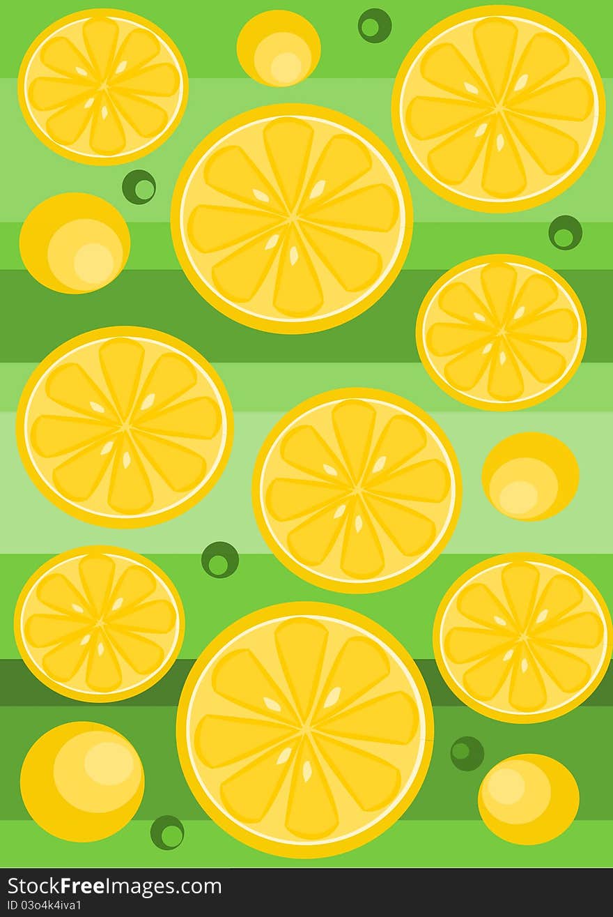 Lemon background - vector