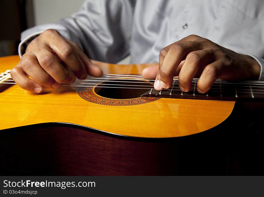 A man and his guitar. A man and his guitar.