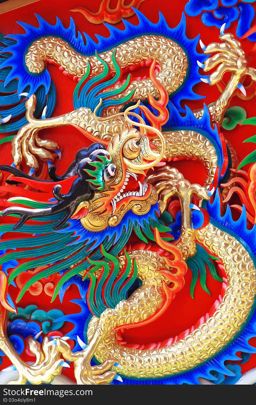 Gold dragon background