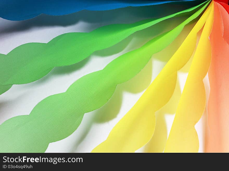 Color origami ribbons