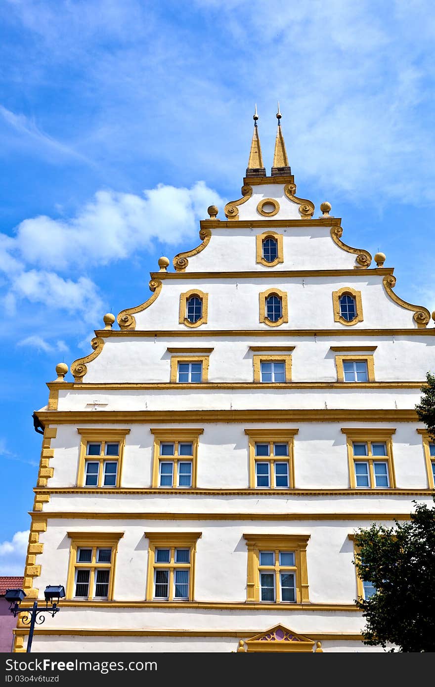 Seinsheim castle in medieval town of marktbreit