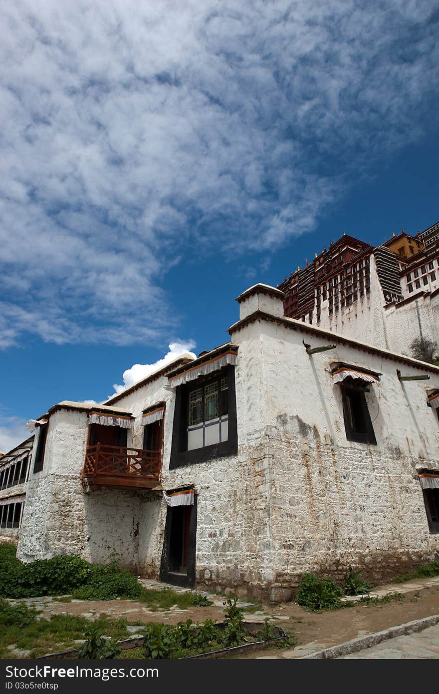 Potala palace and cloudscape