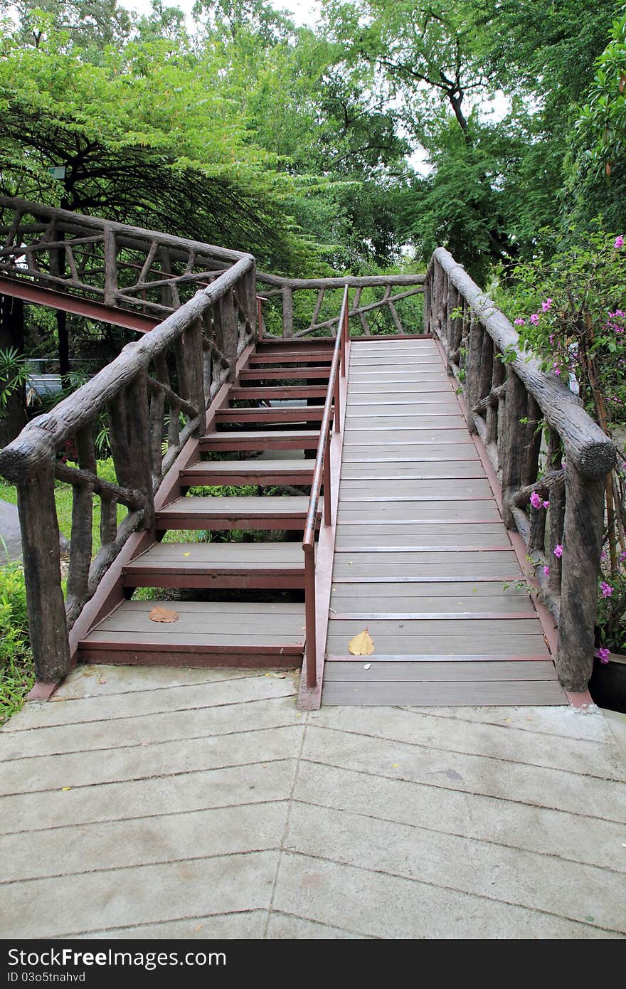 Stairs at Dusit zoo in Bangkok, Thailand