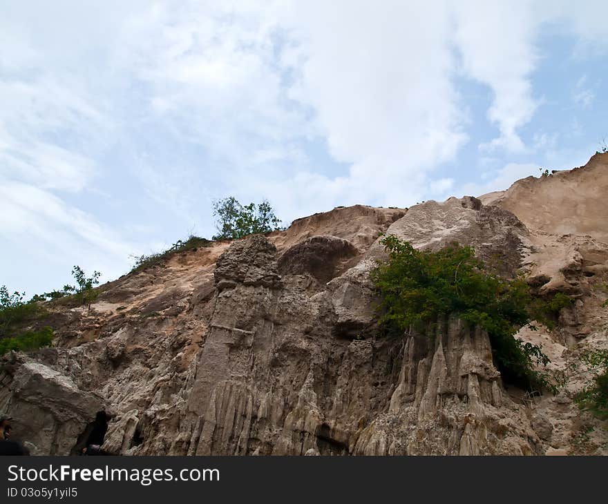 Wind and water erosion has created a fantastic landscape on the river, Fairy Stream (sand mountain), Ham Tien canyon, MuiNe, Vietnam. Wind and water erosion has created a fantastic landscape on the river, Fairy Stream (sand mountain), Ham Tien canyon, MuiNe, Vietnam