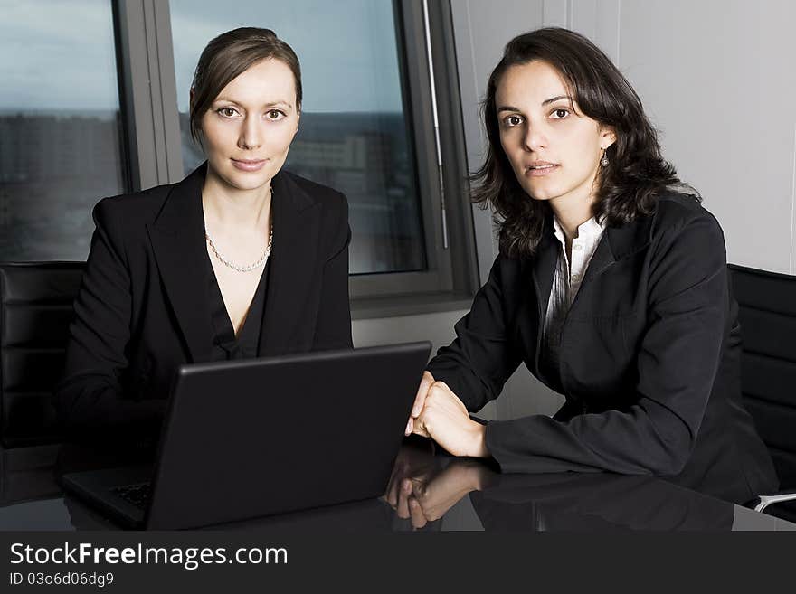 Latin businesswoman in office