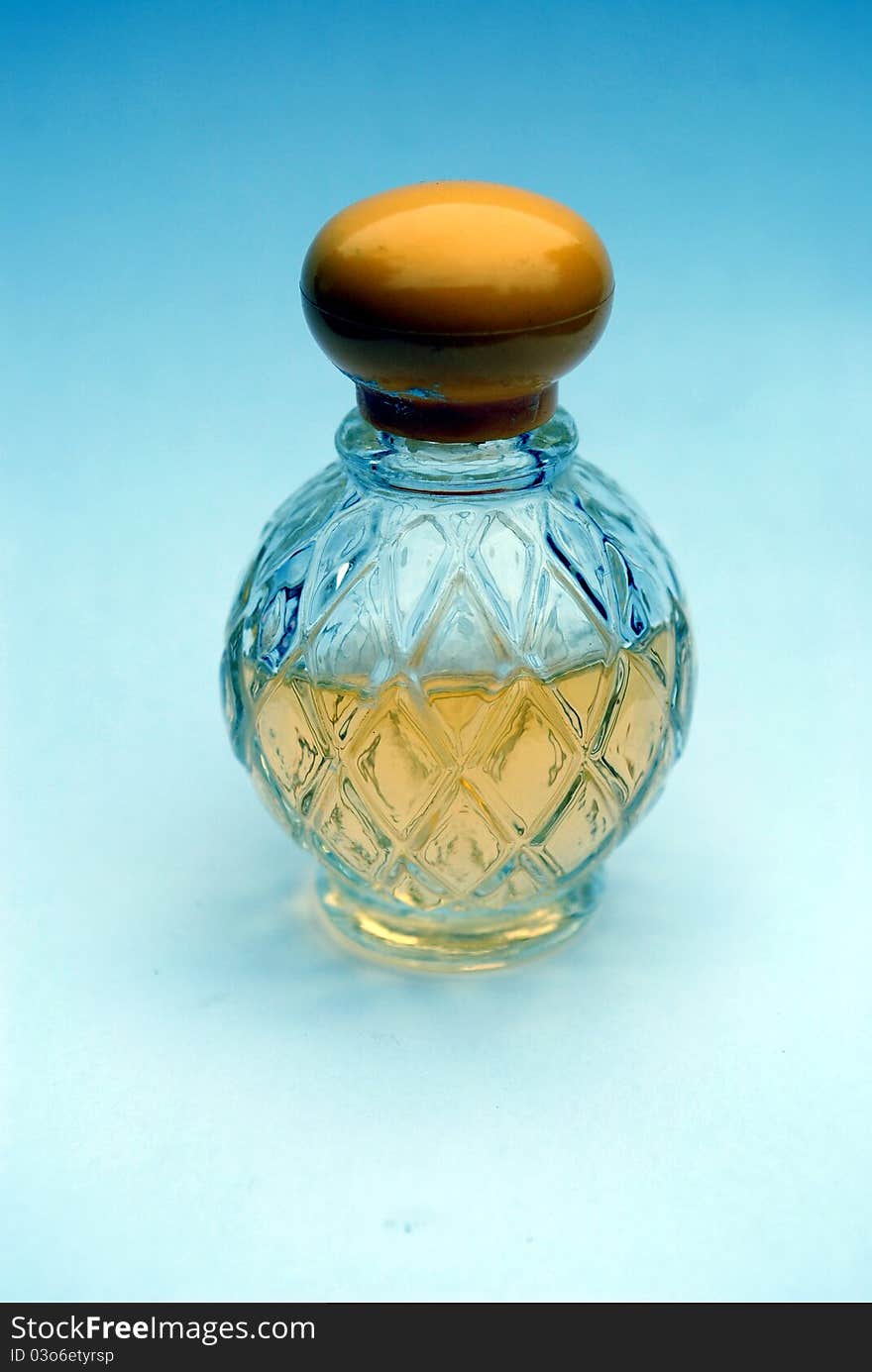 Detail of a retro perfume bottle