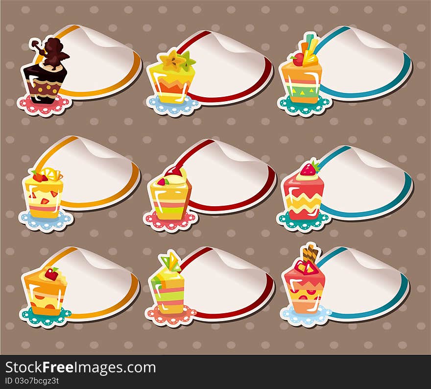 Cartoon cake card,vector,illustration