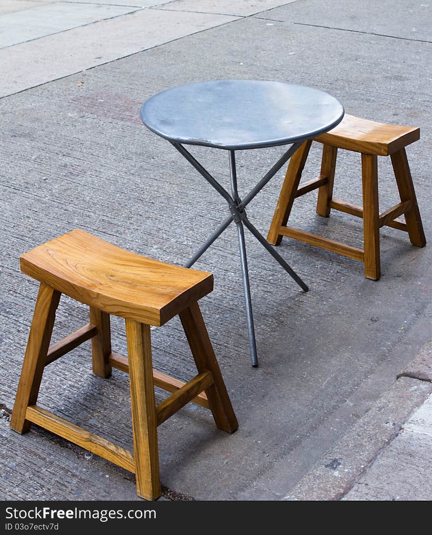 Table And Chairs On Street