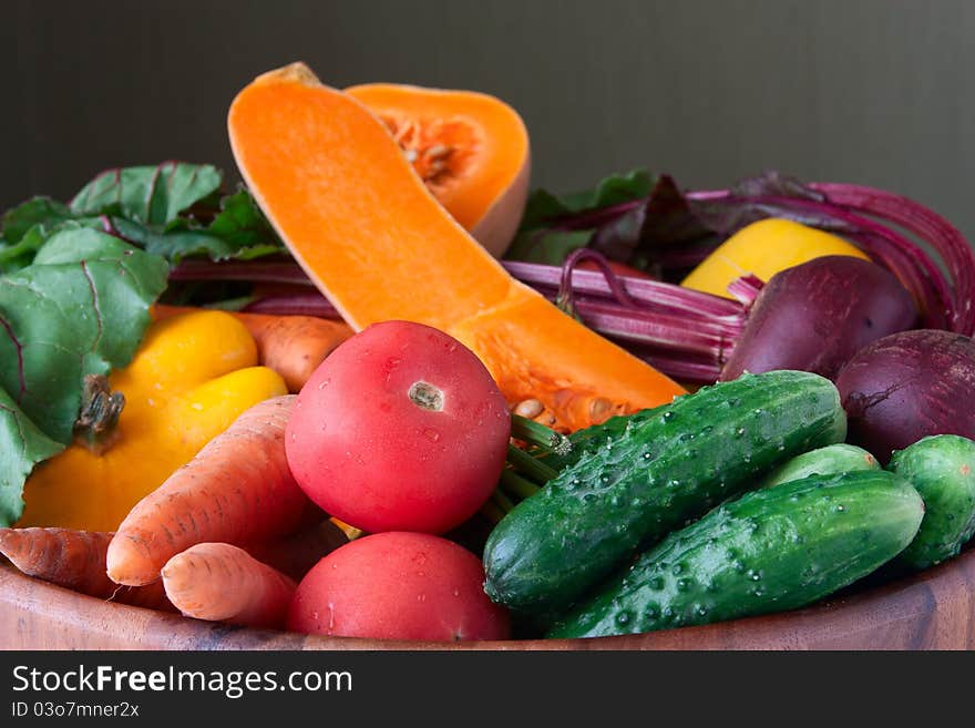 Still-life with autumnal vegetables