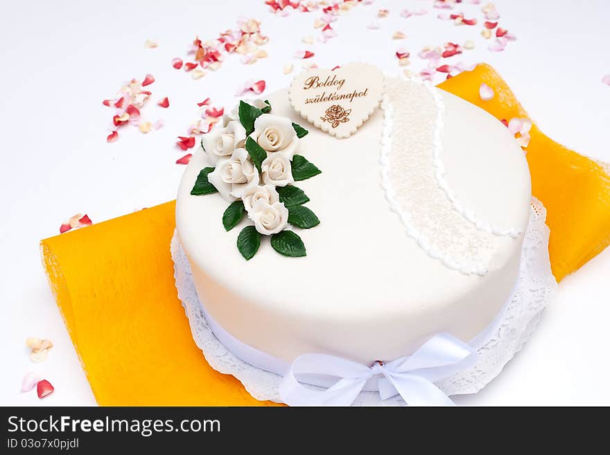 Marzipan birthday cake