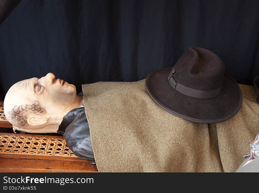 Funeral display photographed at a US Civil War event