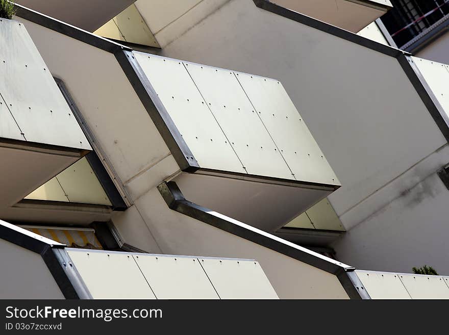 A texture of some modern balconys in germany. A texture of some modern balconys in germany