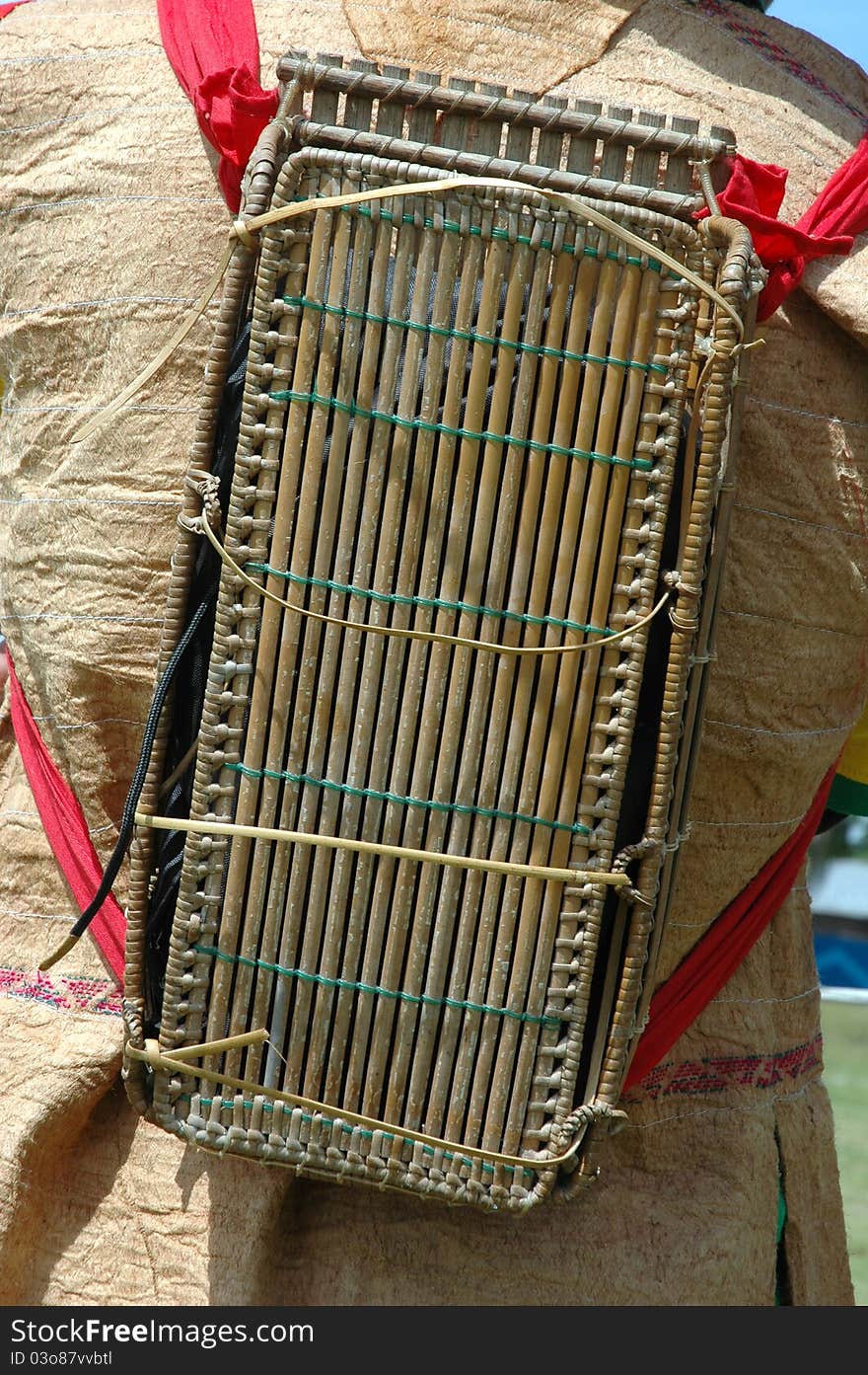 Backpacks tribal kalimantan Indonesia made of bamboo matting