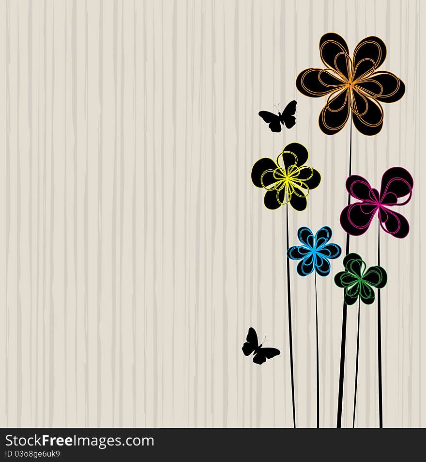 Flower abstract background. Flower card.