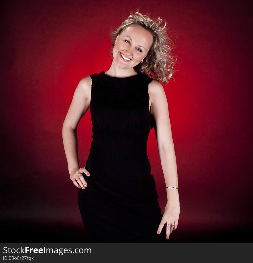 Portrait of a beautiful woman in studio. Portrait of a beautiful woman in studio