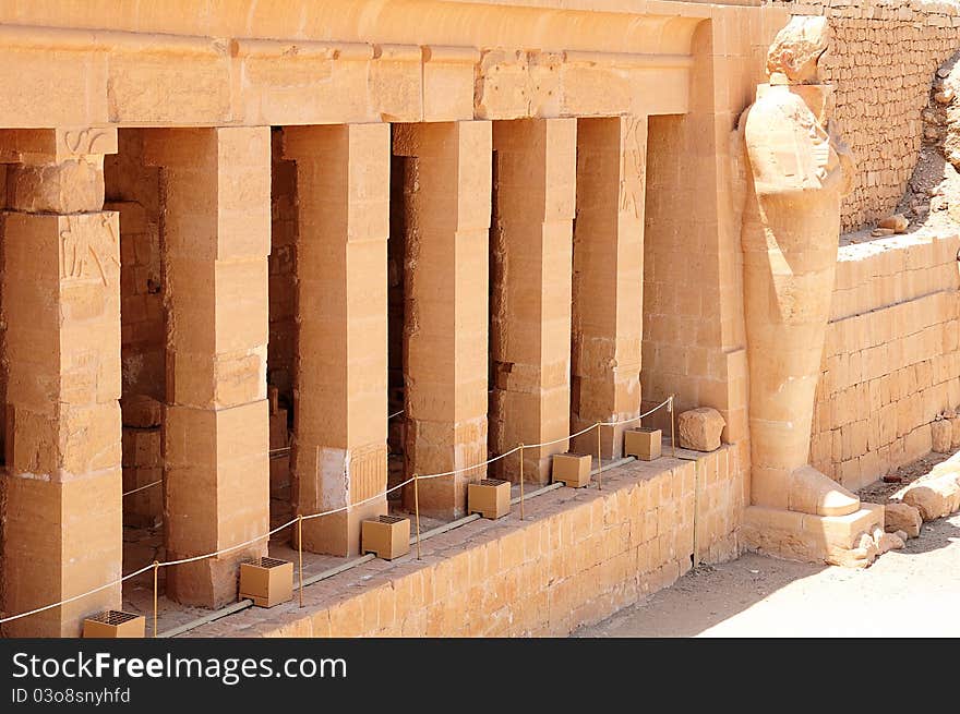 Columns of the temple of Hatshepsut in Luxor. Columns of the temple of Hatshepsut in Luxor