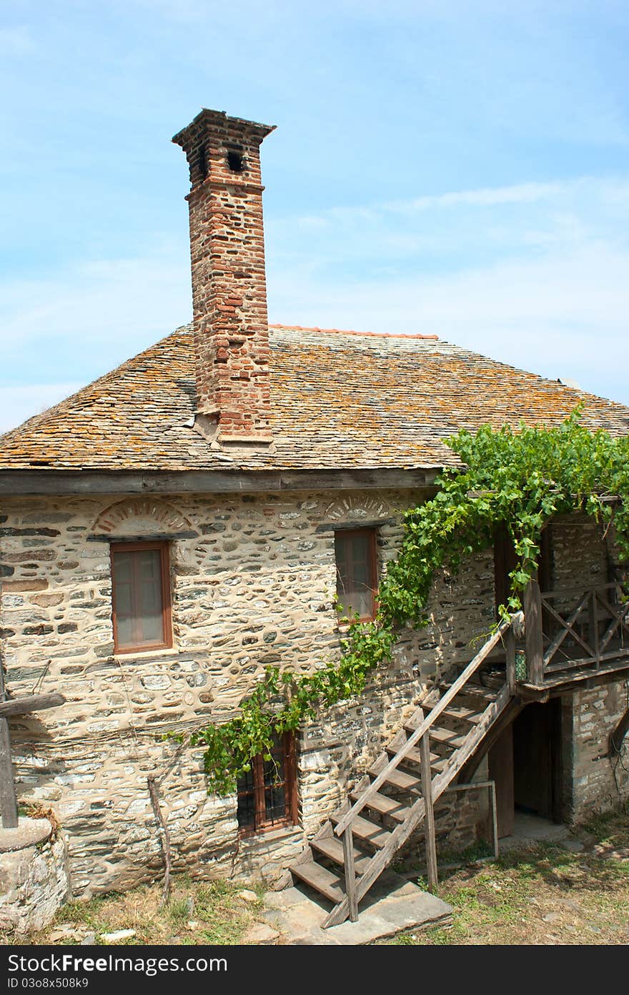 Old stone house in Greece