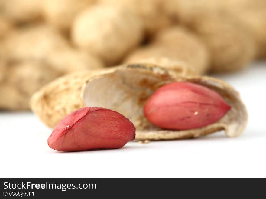 Peanuts background macro close up