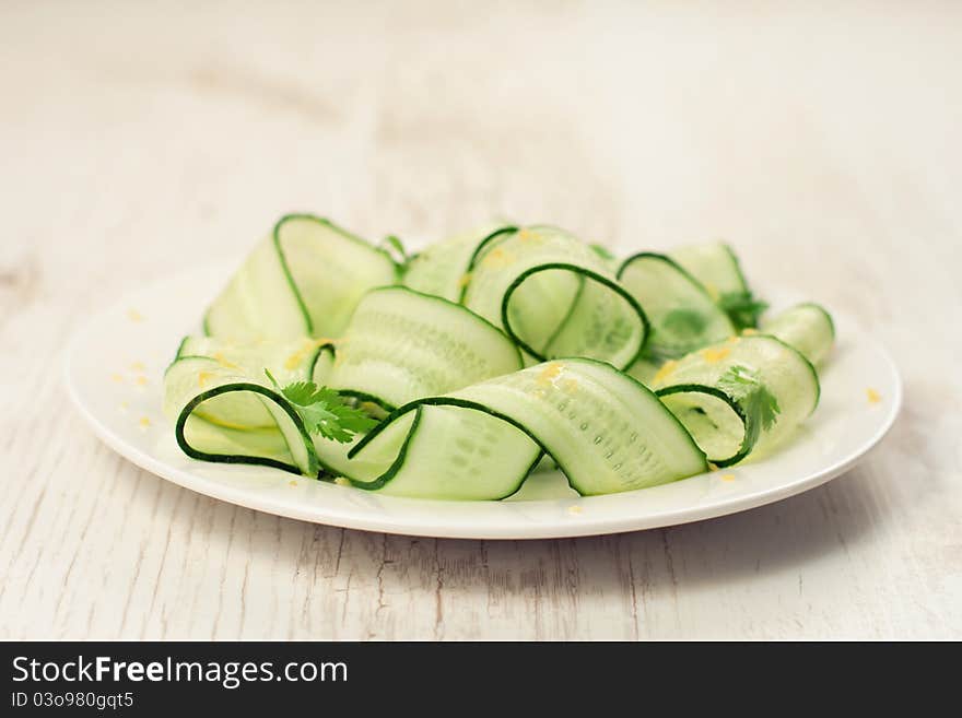 Cucumbers salad