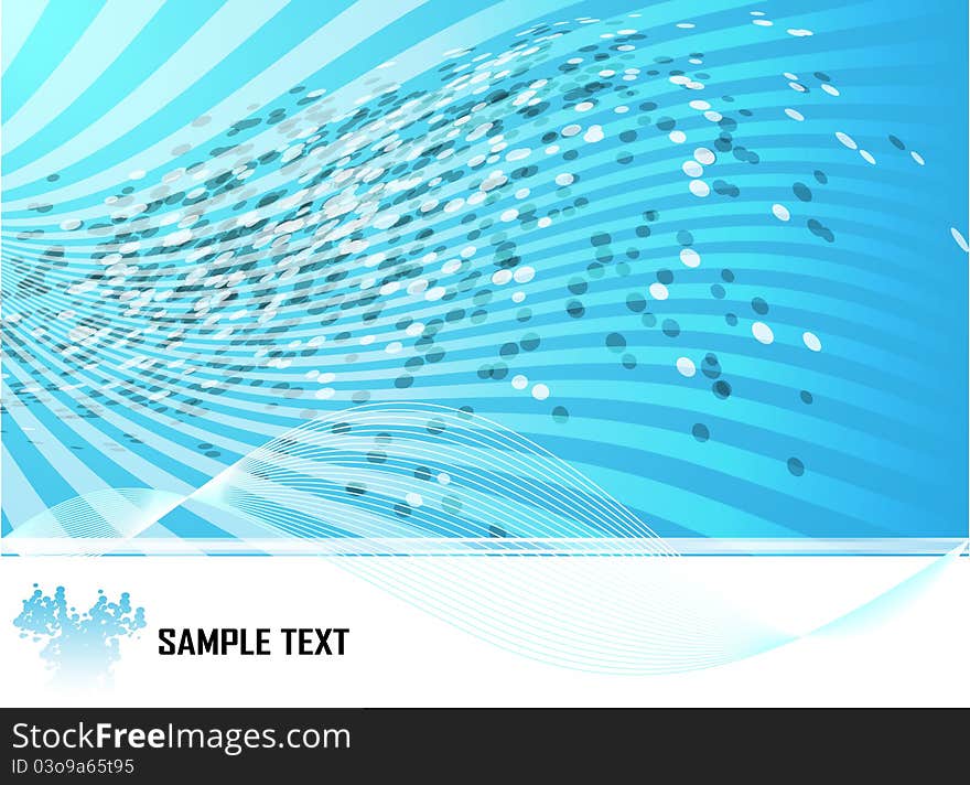 Vector abstract banners. Blue wave and line. Vector abstract banners. Blue wave and line