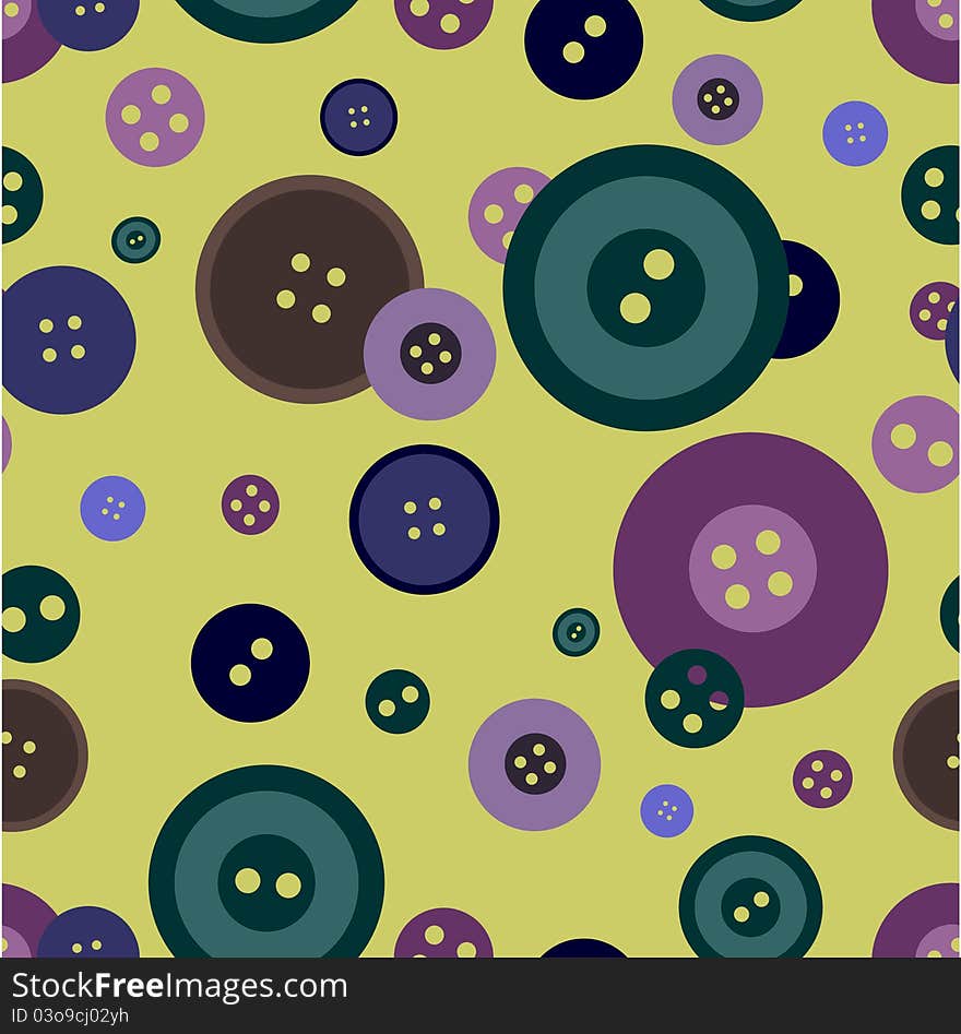 Seamless pattern with buttons