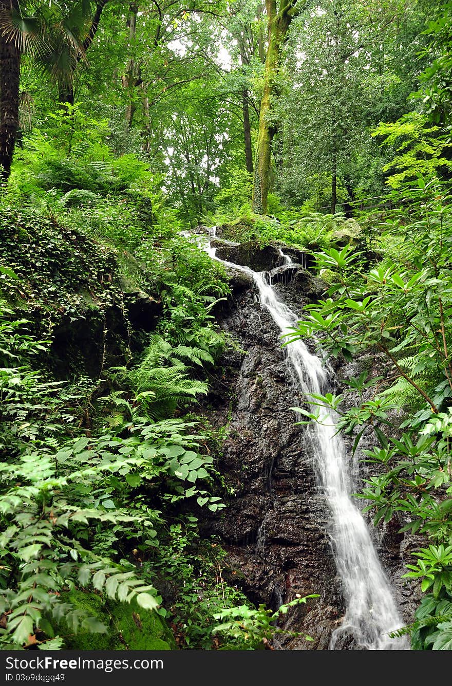 Waterfall of stresa in italy