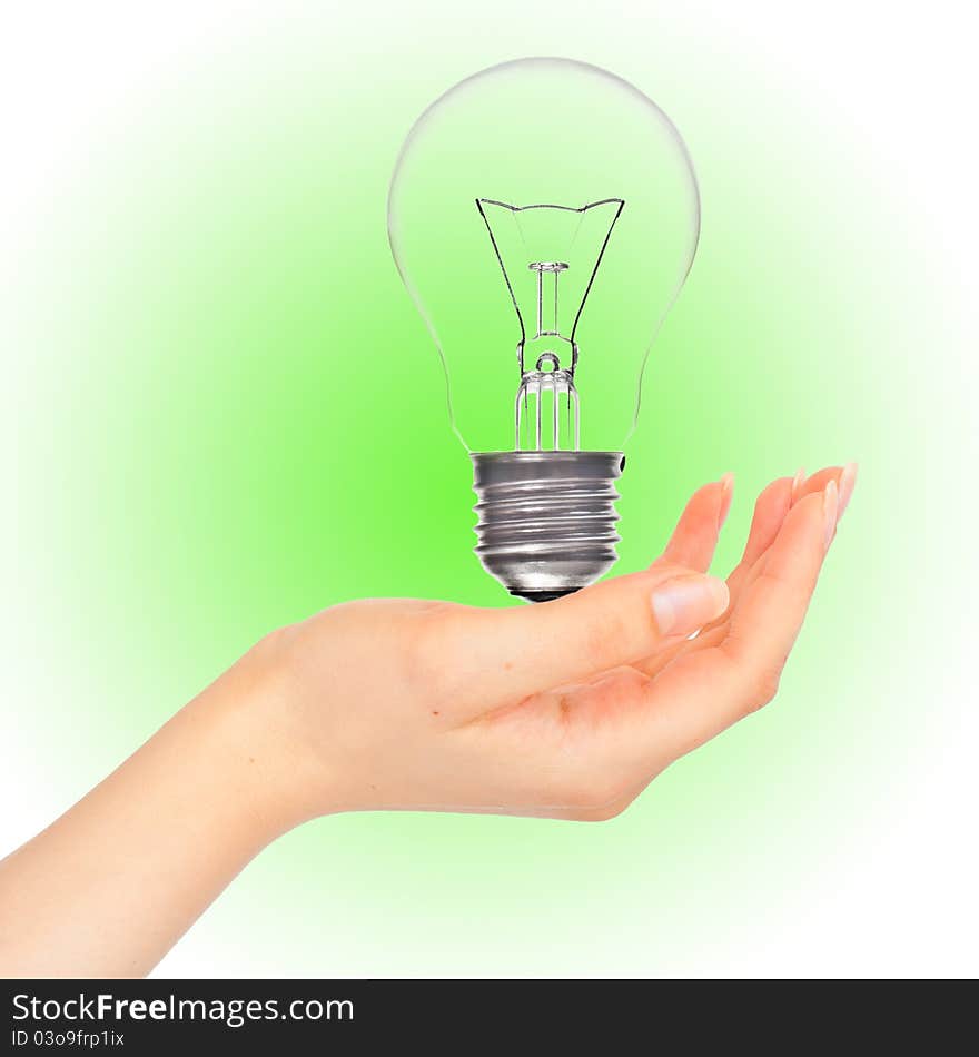 Bulb in a hand