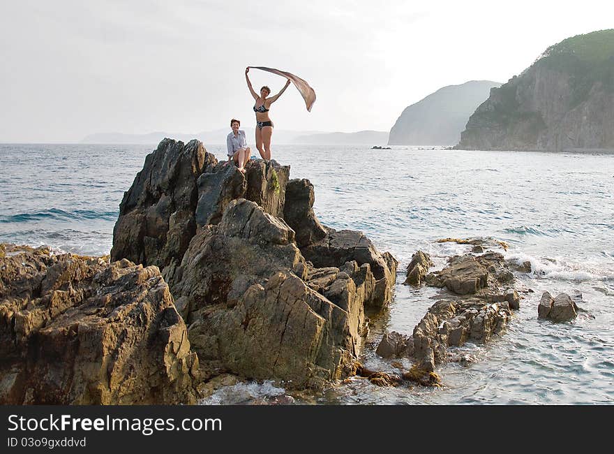 Girl On The Rocks