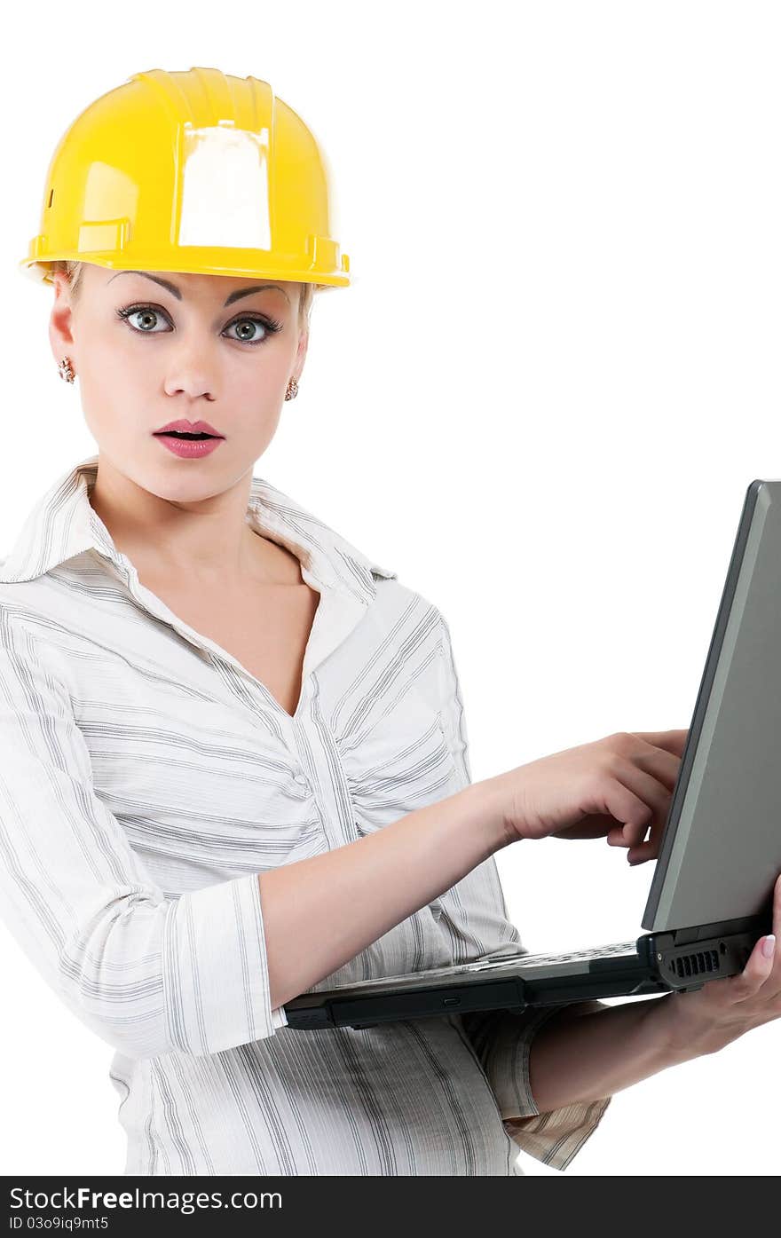 Girl with hard hat