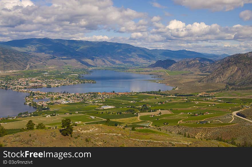 Aerial View Of Osoyoos Wine Valley