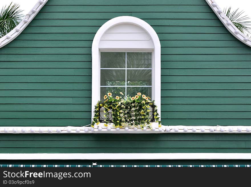 Green decorated architecture