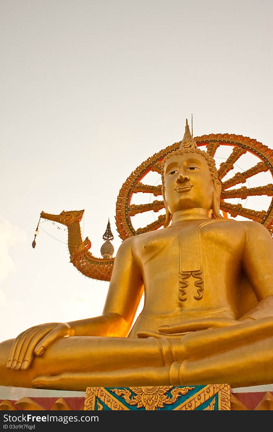 The big golden buddha in Thailand. The big golden buddha in Thailand