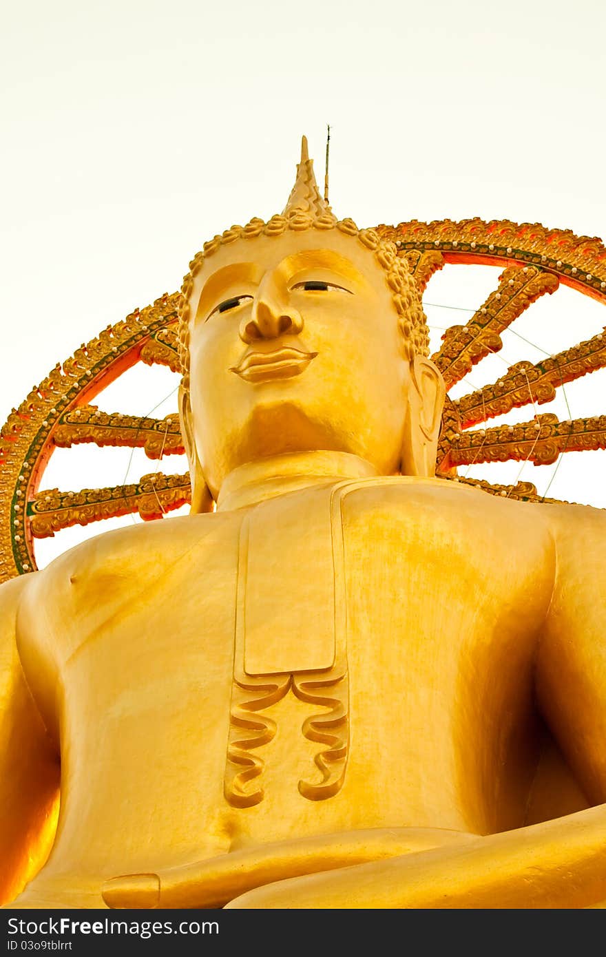 The big golden buddha in Thailand. The big golden buddha in Thailand