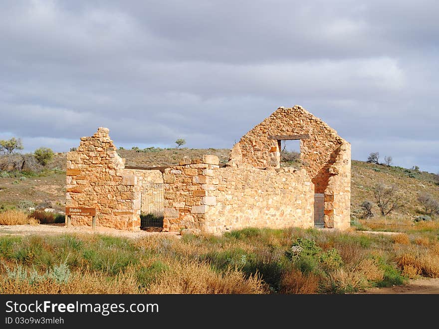 One of many abandoned buildings in the Flinders Ranges, South Australia. Built from local stone. One of many abandoned buildings in the Flinders Ranges, South Australia. Built from local stone.