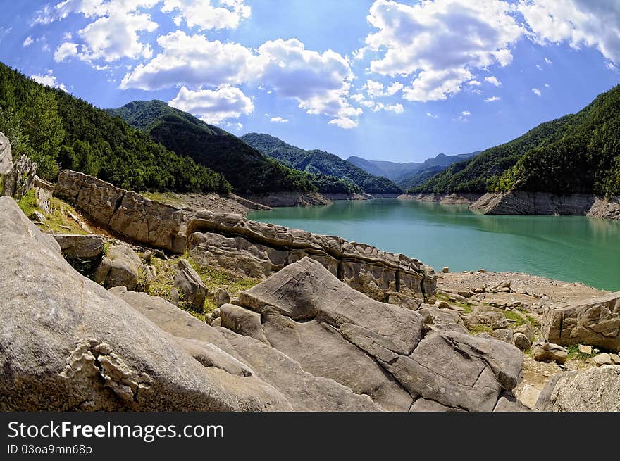 Lake of Ridracoli in Italy