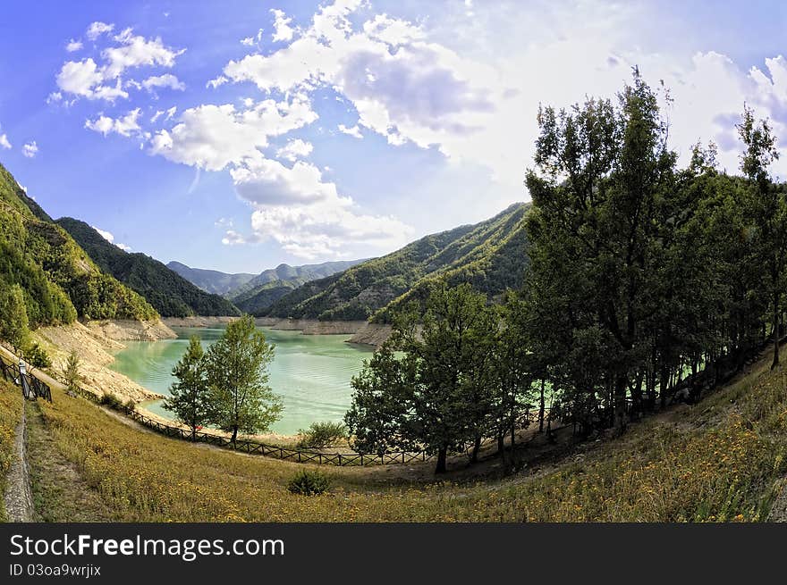 Lake of Ridracoli in Italy