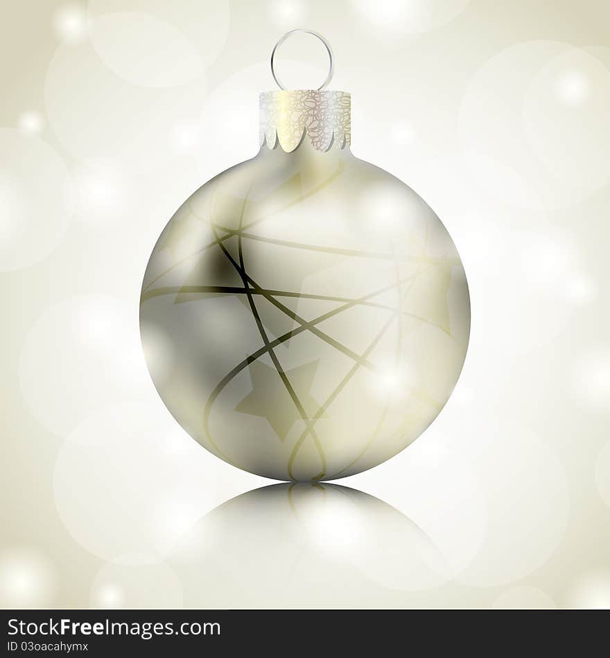 Elegant Christmas ball with lights. Elegant Christmas ball with lights