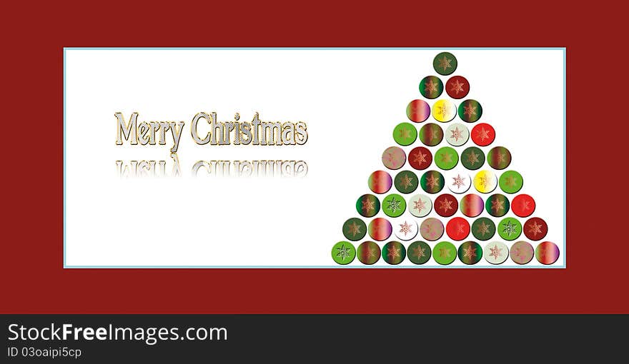 Seasonal illustration for christmas card or tags. Seasonal illustration for christmas card or tags