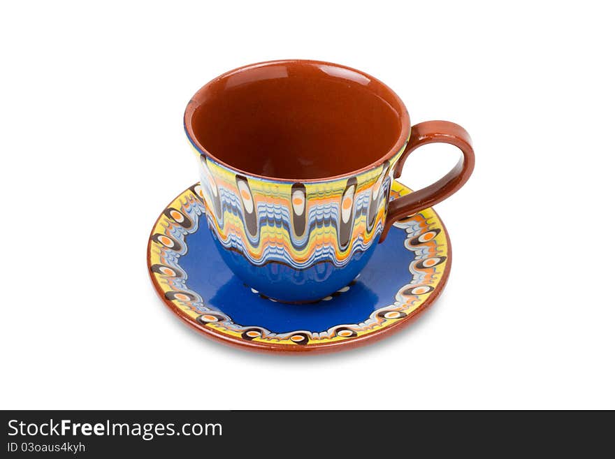 Cup And Saucer, Isolated