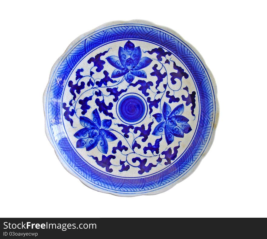 Porcelain chinese painted isolated