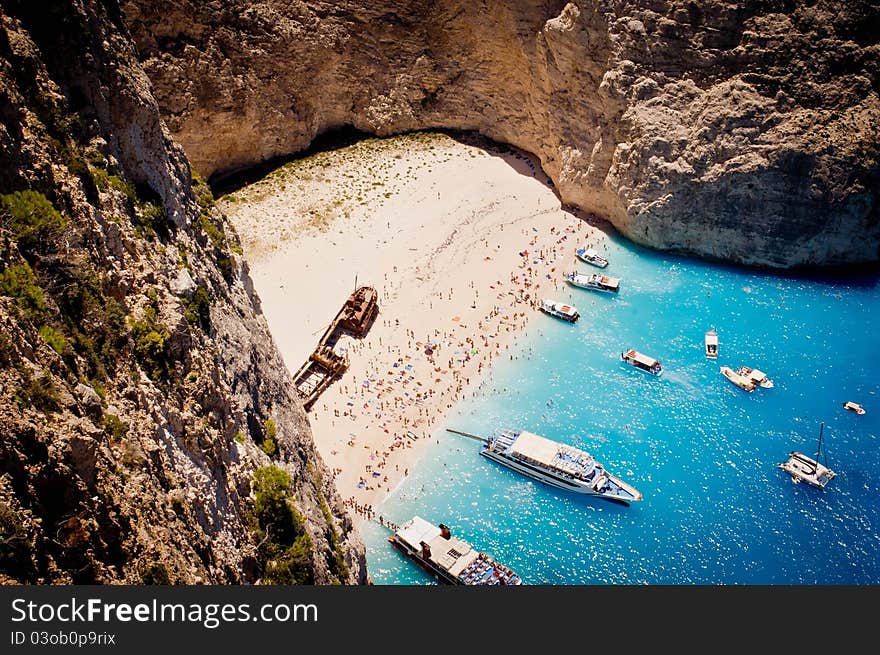 Navagio beach on Zakynthos