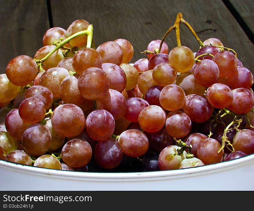 Fresh red Grapes to get you used.