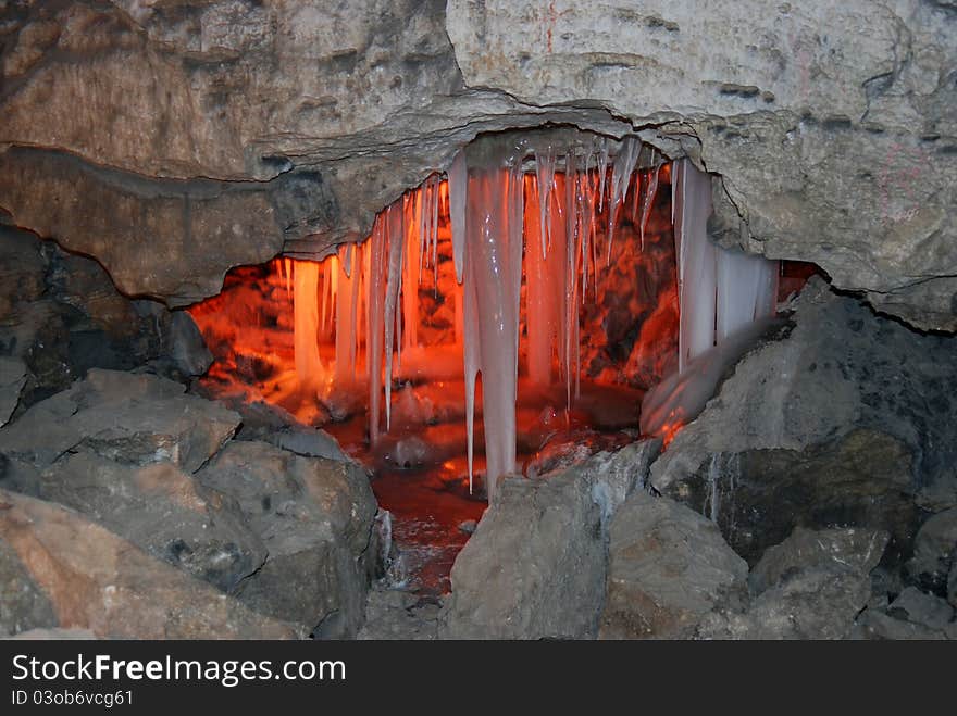 Kungurskaya Ice Cave, Russia, Ural. Kungurskaya Ice Cave, Russia, Ural