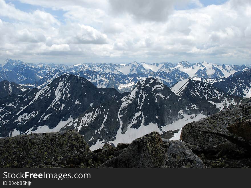 Gorny Altai, Russia, top view. Gorny Altai, Russia, top view