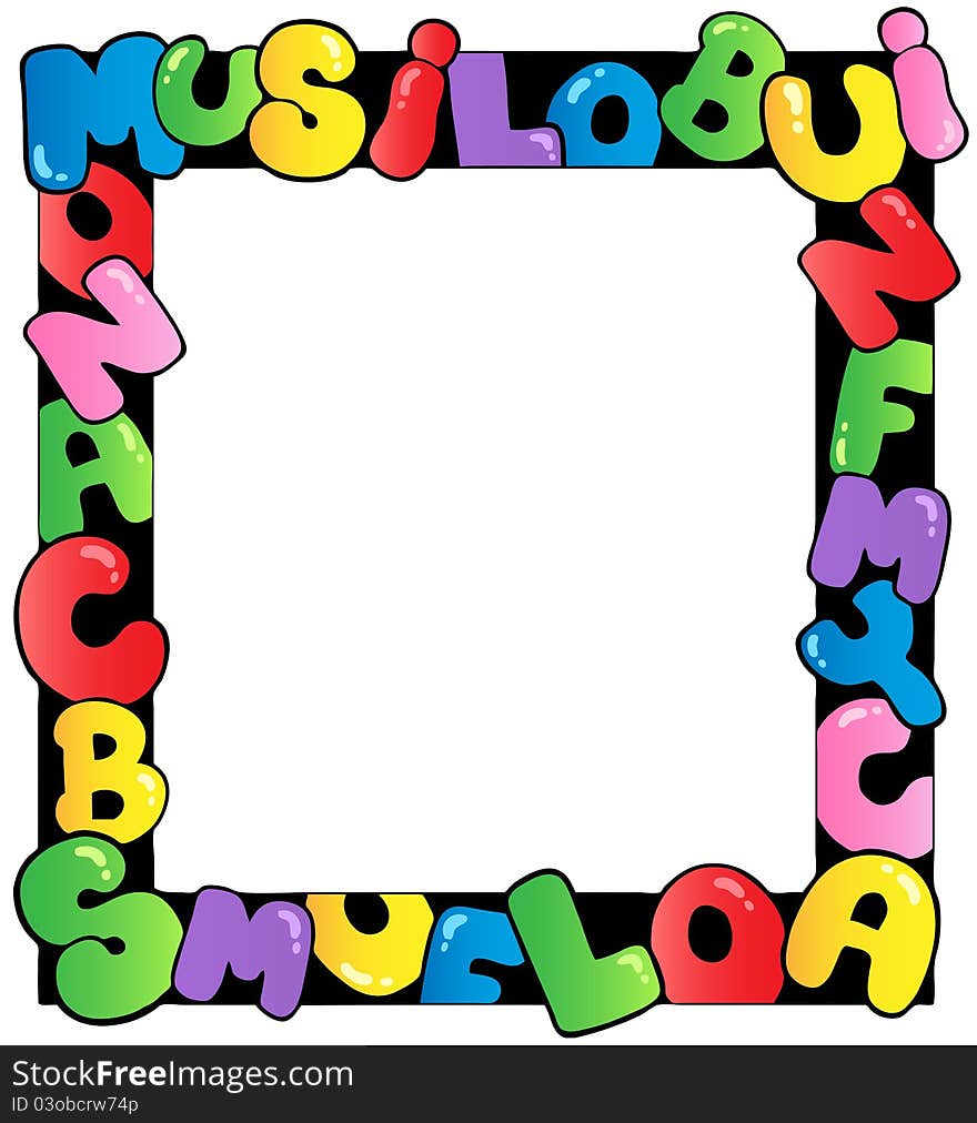 Frame With Cartoon Letters