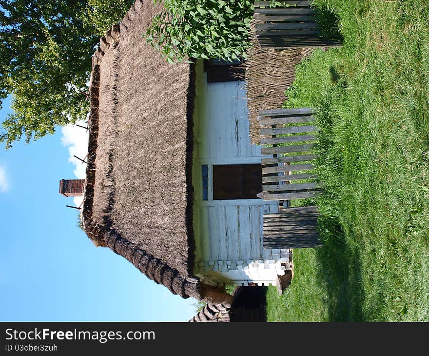 The old wooden cottage the Open-Air Museum of the Lublin Region's Village, Lublin, Poland. The old wooden cottage the Open-Air Museum of the Lublin Region's Village, Lublin, Poland