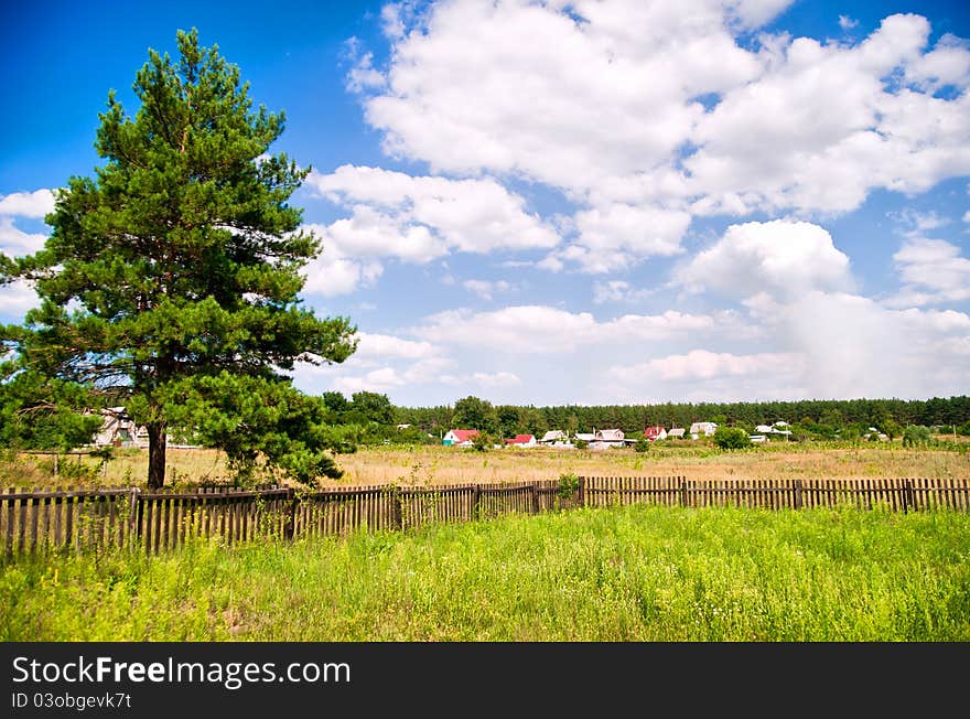 Perfect summer day a in russian village