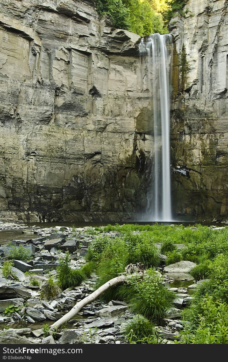 Landmark falls at Taughannock Falls, Ulysses, New York. Landmark falls at Taughannock Falls, Ulysses, New York