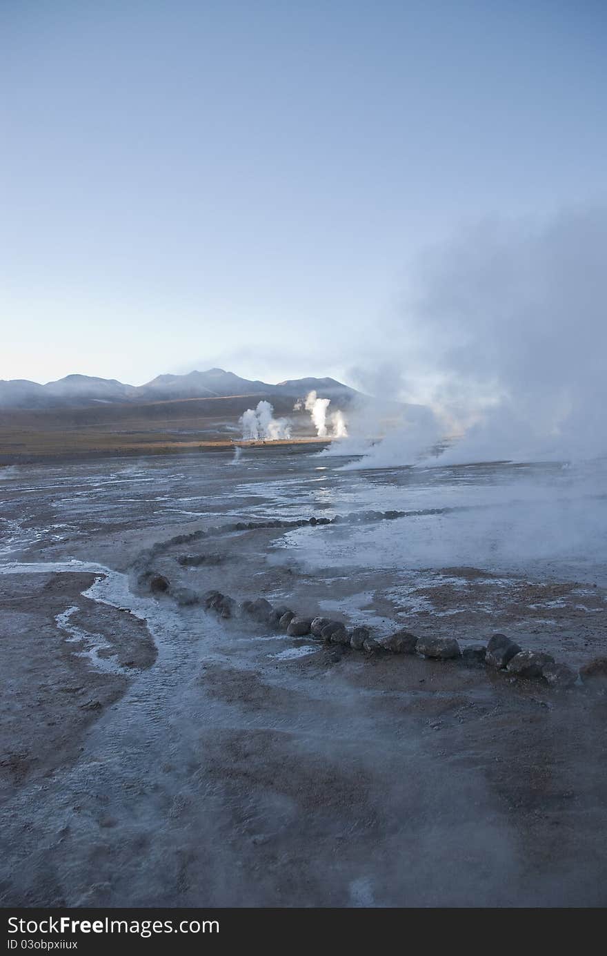 El Tatio Geysers in Atacama